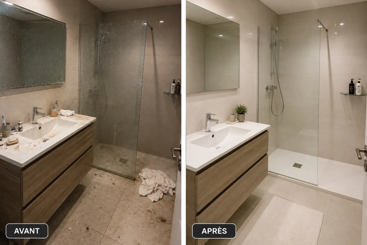 Salle de bain remise en état